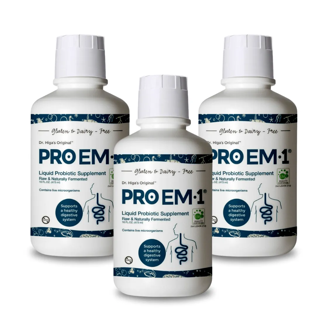 3 Bottles of PRO EM-1 Probiotics