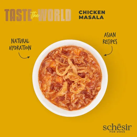 $3.60 ONLY [PWP SPECIAL]: Schesir Taste The World Wet Dog Food (Chicken Masala Adult)