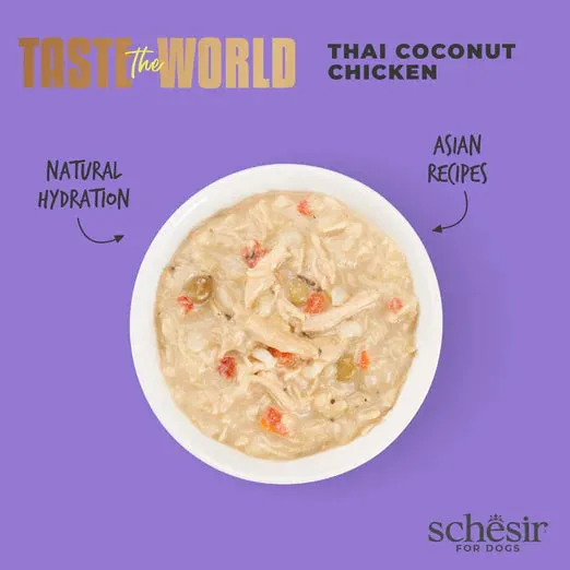 $3.60 ONLY [PWP SPECIAL]: Schesir Taste The World Wet Dog Food (Thai Coconut Chicken)