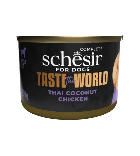 $3.60 ONLY [PWP SPECIAL]: Schesir Taste The World Wet Dog Food (Thai Coconut Chicken)