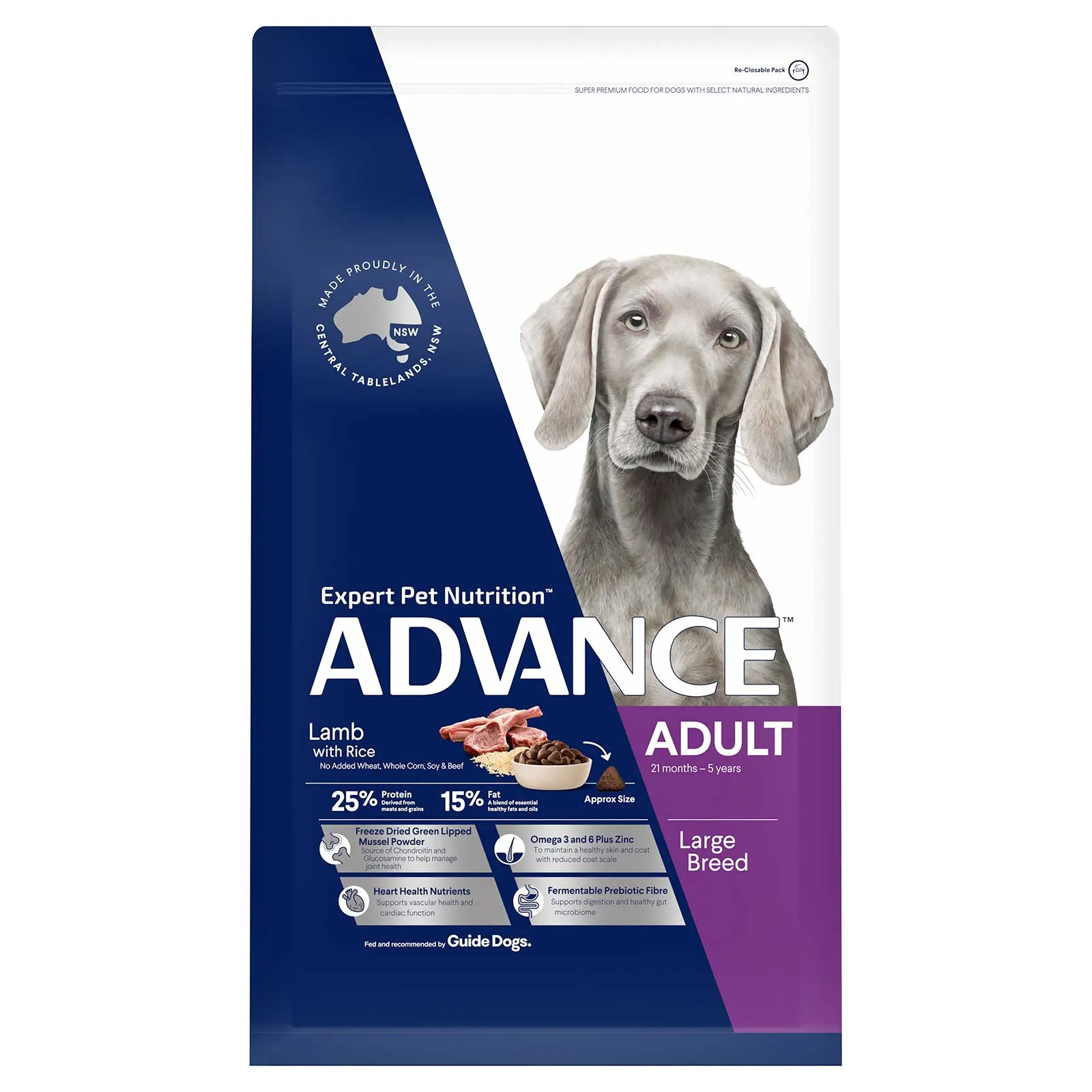 Advance Dog Food Adult Large Breed Lamb with Rice