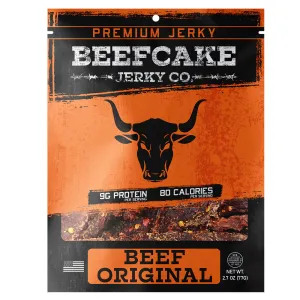 Beefcake Jerky Co Beef Original Jerky 2.7oz 9g Protein 80 Calories BC001