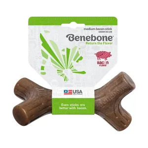 Benebone Bacon Stick Durable Dog Stick Chew Toy Medium