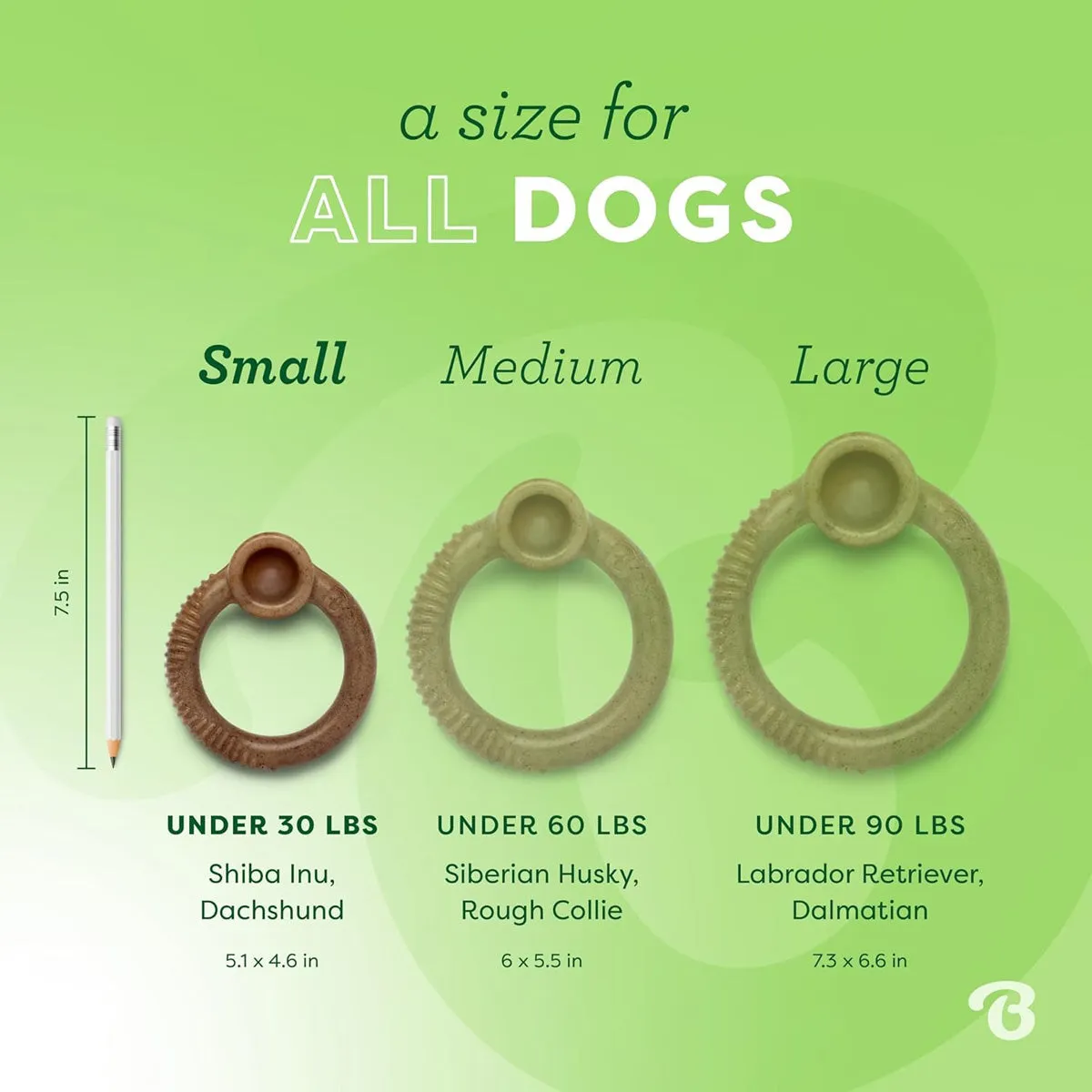 Benebone Ring Durable Dog Chew Toy Small Bacon Flavor