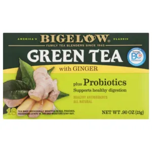 Bigelow - Tea Green Ginger Probiotic, 0.9 oz - Pack of 6