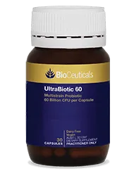 Bioceuticals UltraBiotic 60 Multistrain Probiotic 60 Billion CFU per Capsule