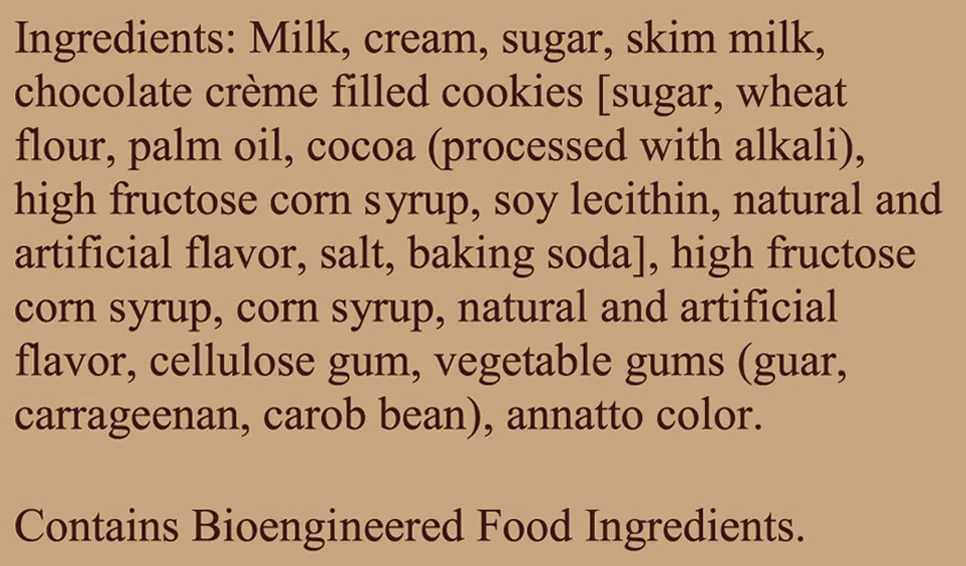 Blue Bell Gold Rim Cookies 'n Cream Ice Cream Pint, 16 fl oz