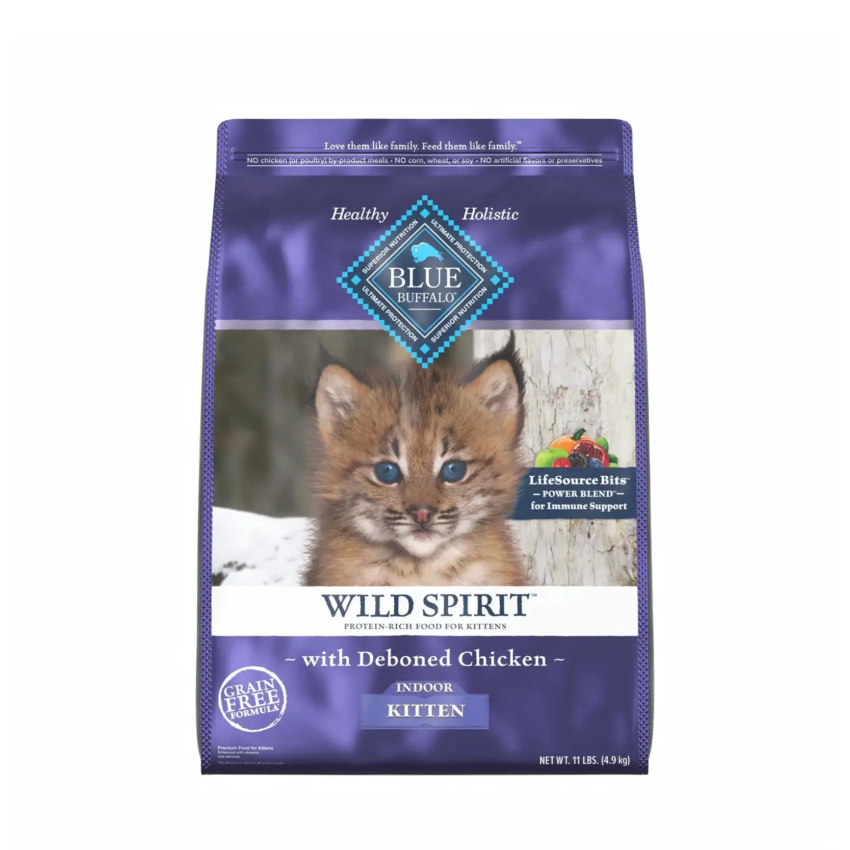 Blue Buffalo Grain-Free Cat Food - WILD Spirit Indoor Kitten Chicken Recipe