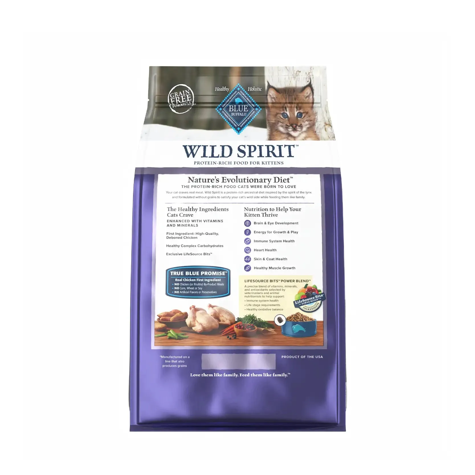 Blue Buffalo Grain-Free Cat Food - WILD Spirit Indoor Kitten Chicken Recipe