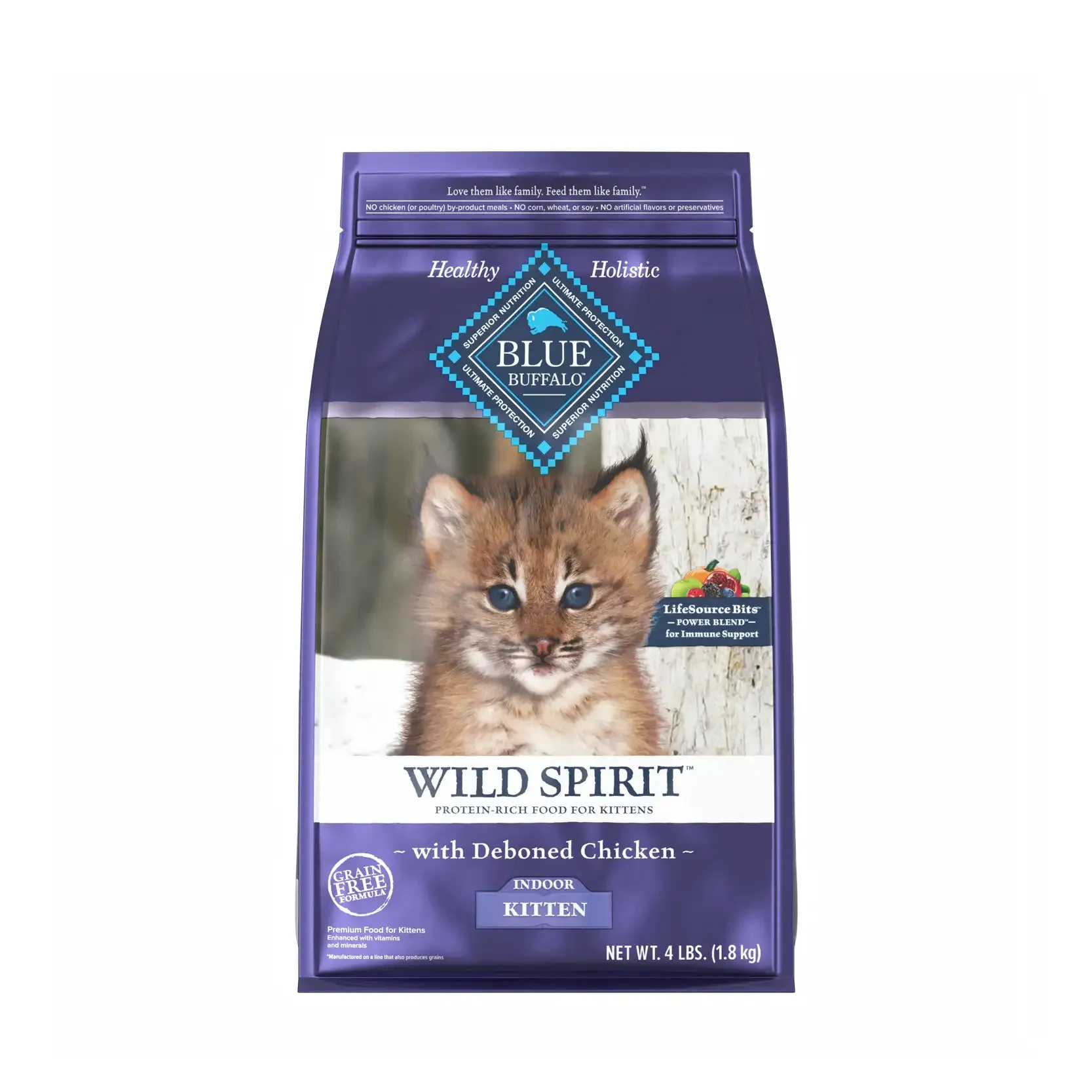 Blue Buffalo Grain-Free Cat Food - WILD Spirit Indoor Kitten Chicken Recipe