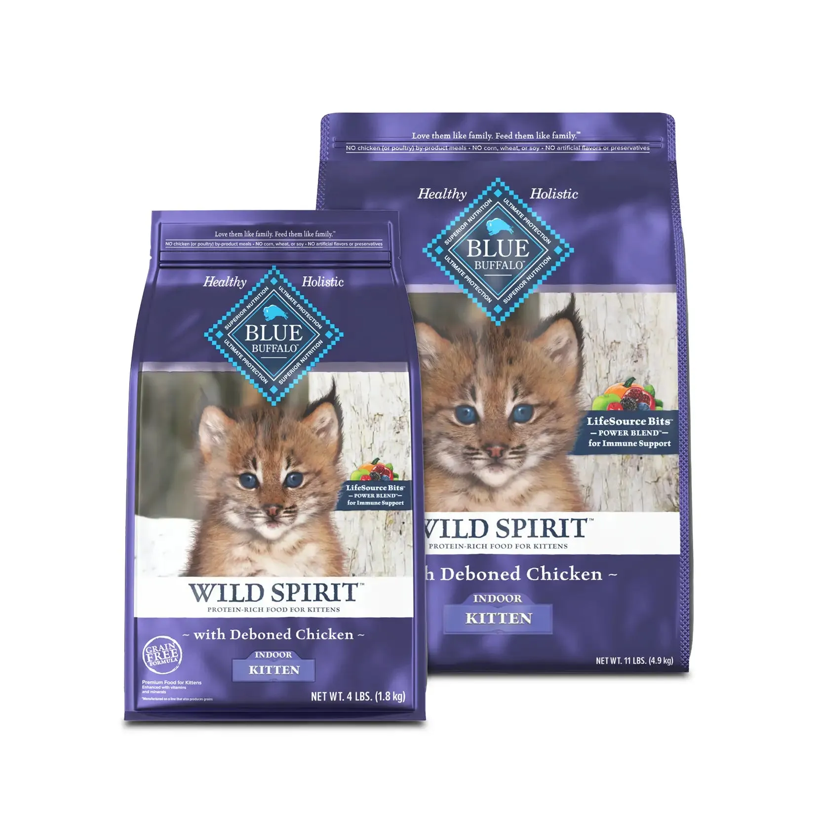 Blue Buffalo Grain-Free Cat Food - WILD Spirit Indoor Kitten Chicken Recipe