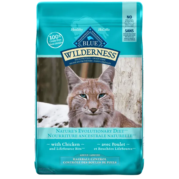 BLUE Wilderness Grain Free Hairball Control Adult Dry Cat Food