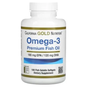 California Gold Nutrition Premium Omega-3 Fish Oil, 100 Softgels