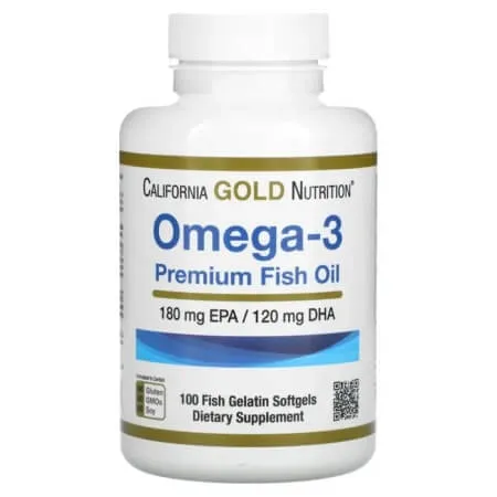 California Gold Nutrition Premium Omega-3 Fish Oil, 100 Softgels