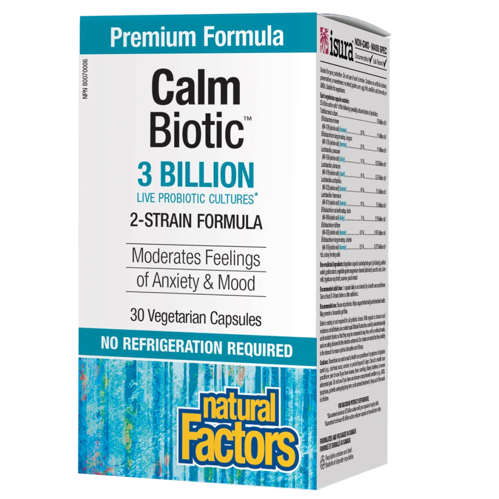 Calm Biotic®  3 Billion Live Probiotic Cultures Vegetarian Capsules