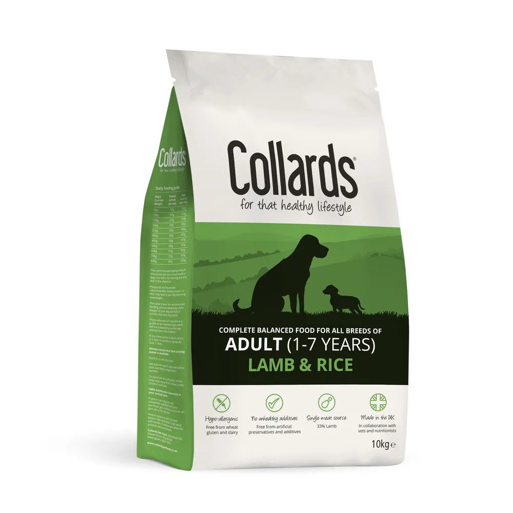 Collards Lamb And Rice Adult Dry Dog Food - 10kg