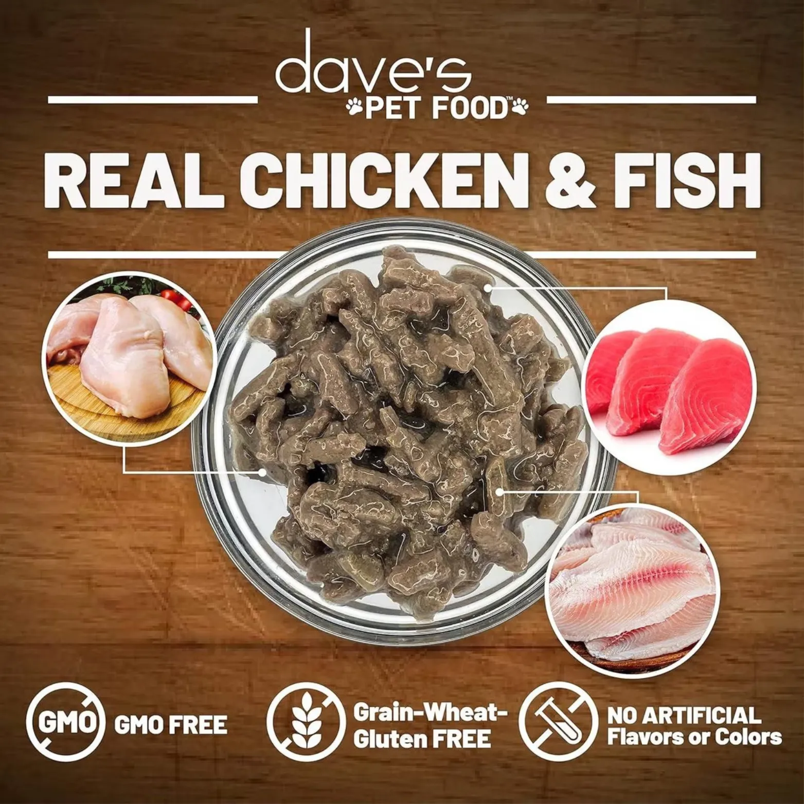 Dave's Pet Food Naturally Healthy Grain-Free Shredded Fisherman Dinner in Gravy Canned Cat Food, 5.5-oz