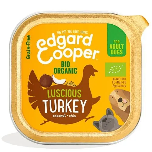 Edgard & Cooper Organic Adult Grain Free Wet Dog Food With Turkey 17 x 100G