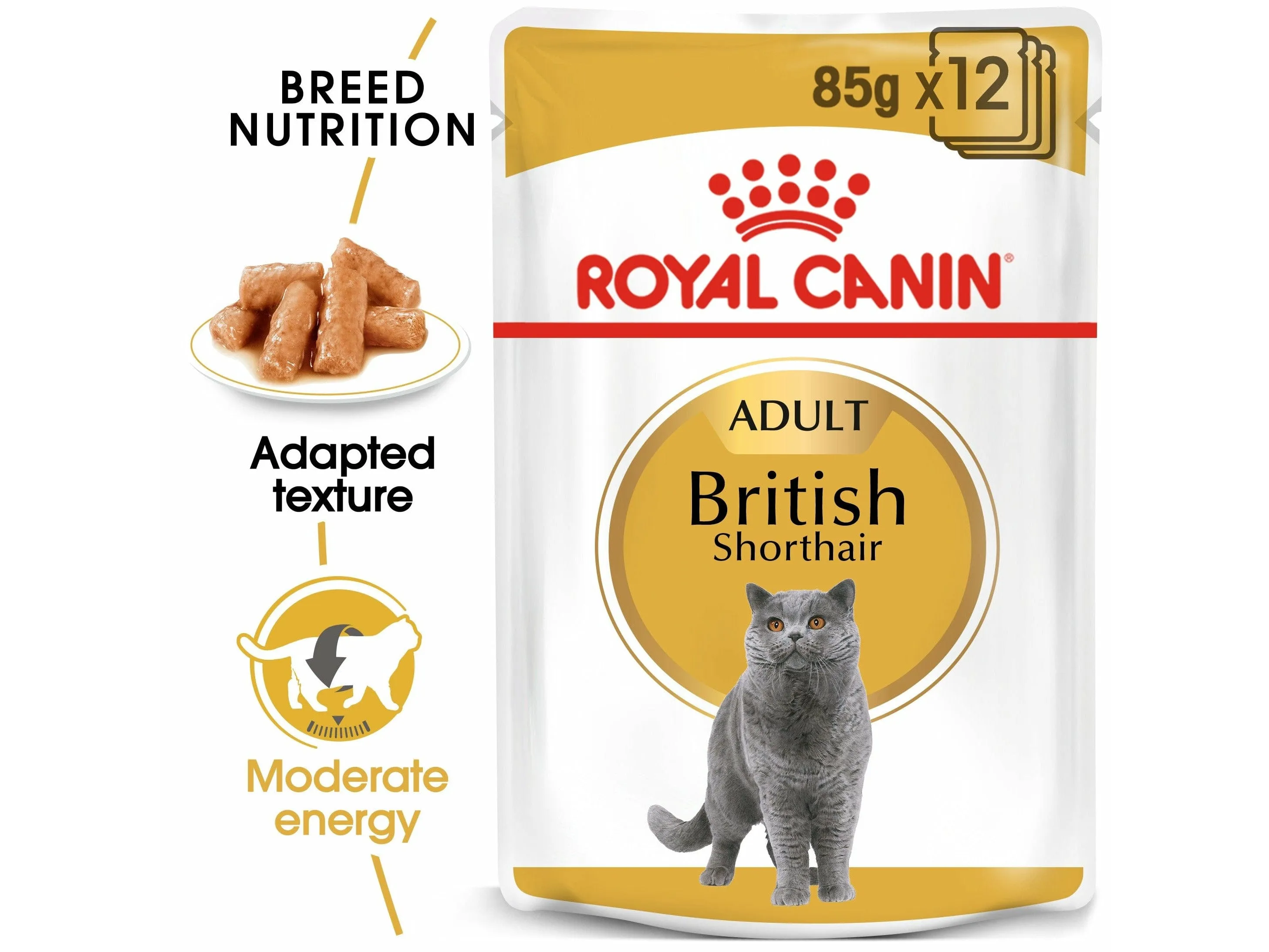 Feline Breed Nutrition British Shorthair 85GX12 WET FOOD - Pouches