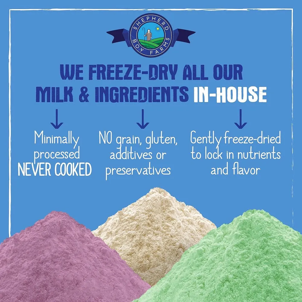 Freeze Dried Raw Goat's Milk Super Greens Blend for Dogs & Cats