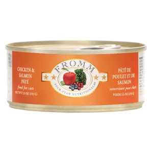 Fromm Four-Star Chicken & Salmon Pate Canned Cat Food, 5-oz