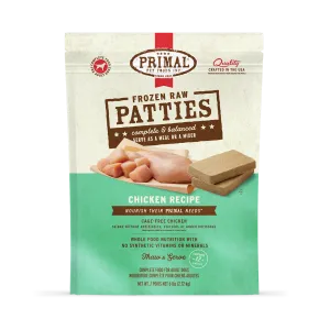 Frozen Raw Patties Dog Food <br> Chicken Recipe