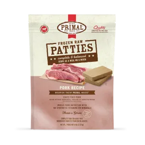 Frozen Raw Patties Dog Food <br> Pork Recipe