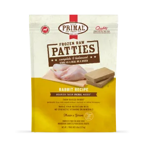 Frozen Raw Patties Dog Food <br> Rabbit Recipe