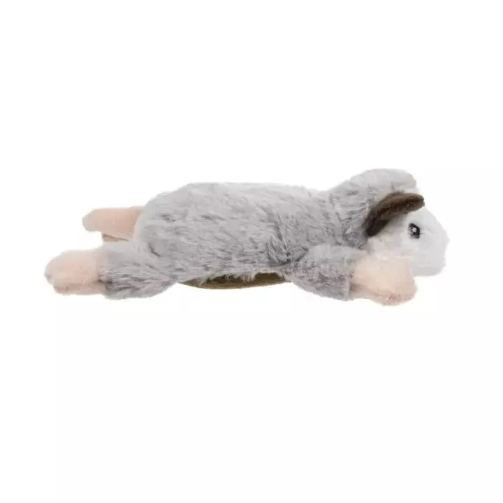 goDog Flatz Flattie Durable Plush Dog Toy, Opossum