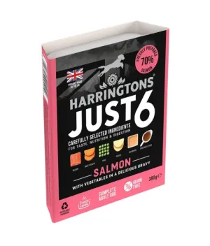 Harringtons Just 6 Salmon Grain Free Wet Dog Food - 380G