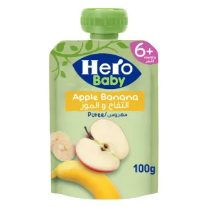 Hero Baby Pouch Apple & Banana Puree 100 gm