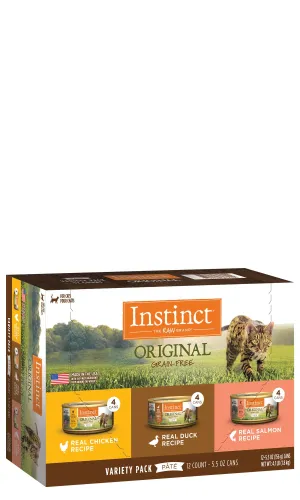 Instinct Original Canned Cat Food - VARIETY PACK - Chicken, Salmon, Duck