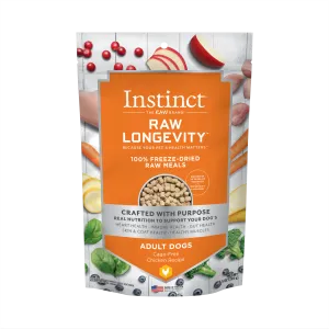 Instinct Raw Longevity Adult Freeze-Dried Chicken Bites, Dog Food