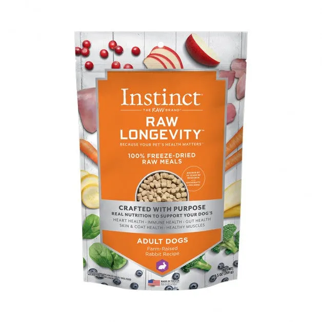 Instinct Raw Longevity Adult Rabbit Freeze-Dried Dog Food