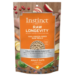 Instinct Raw Longevity Chicken Recipe 100% Freeze Dried Cat Food, 9.5oz