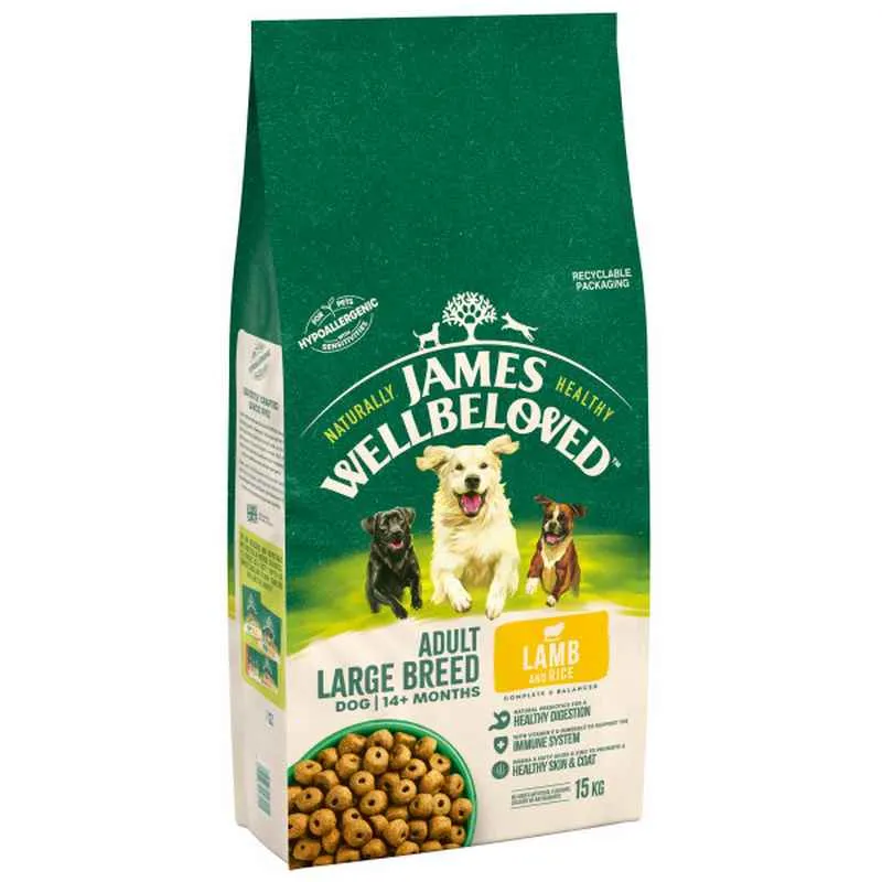 James Wellbeloved Adult Large Breed Lamb & Rice 15kg