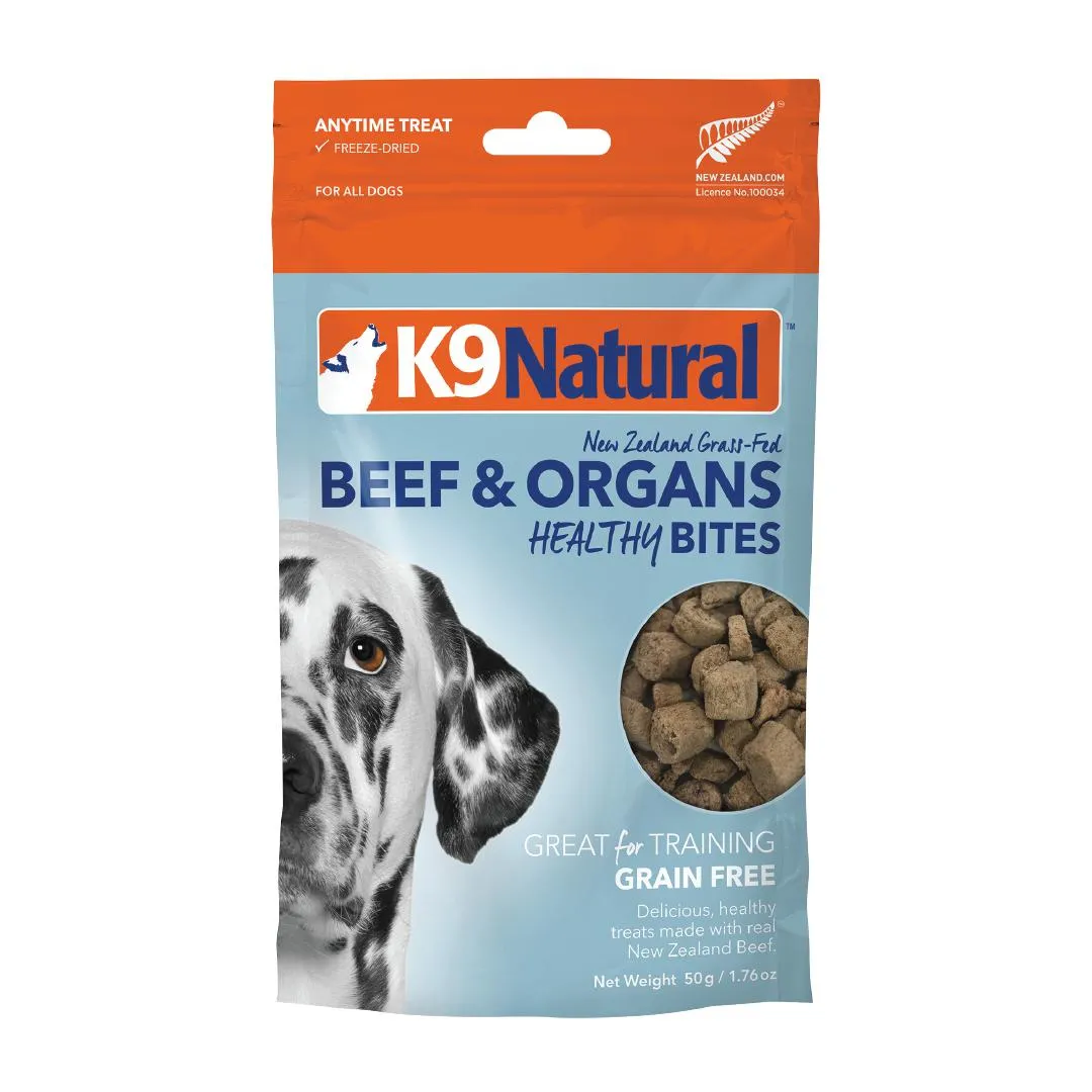 K9 Natural Beef Healthy Bites Freeze Dried Treats for Dogs 50g^^^