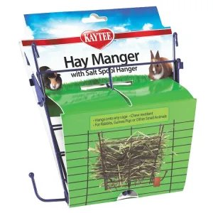 Kaytee Metal Hay Manger with Salt Spool Hanger