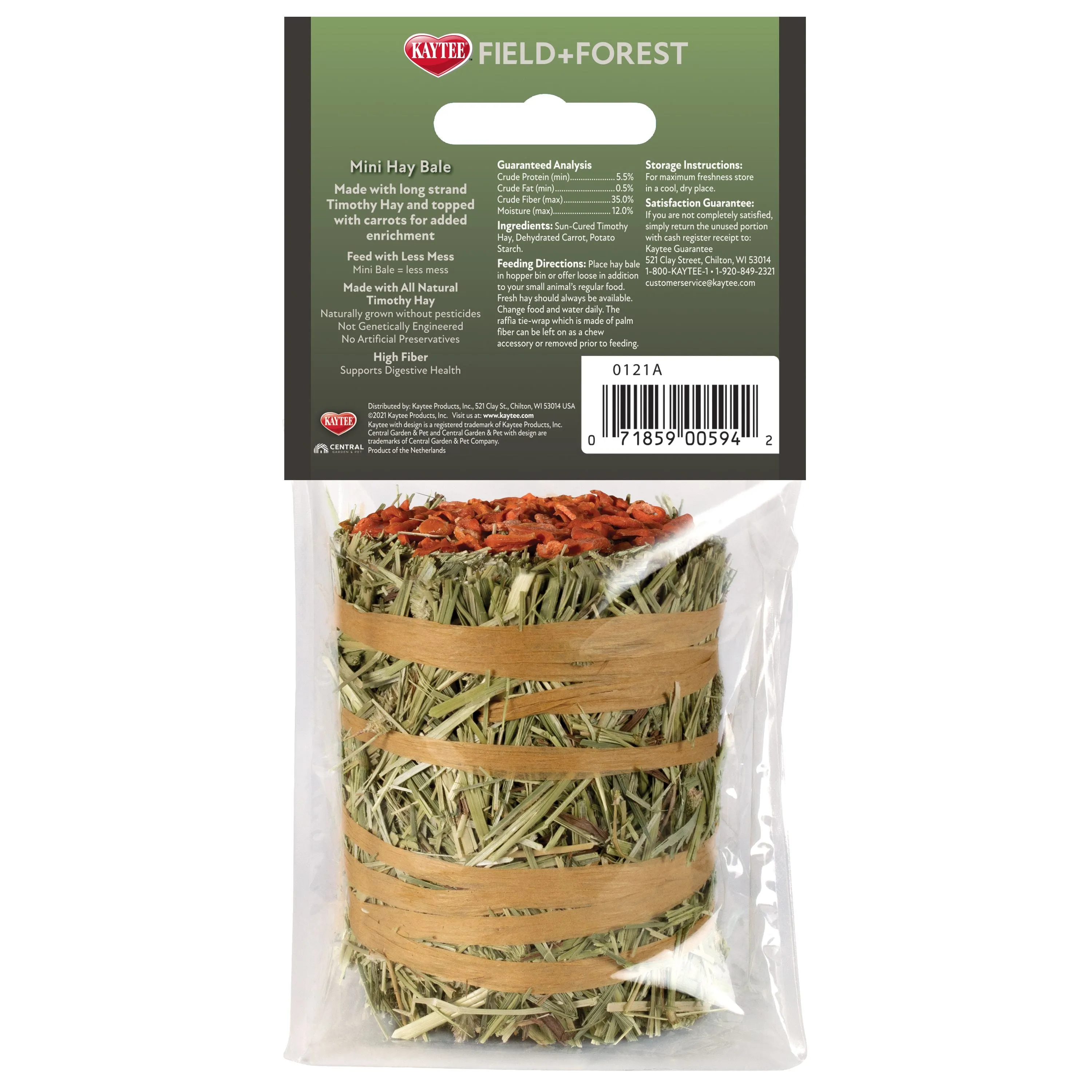 Kaytee Mini Hay Bale Carrot (3.5 oz)