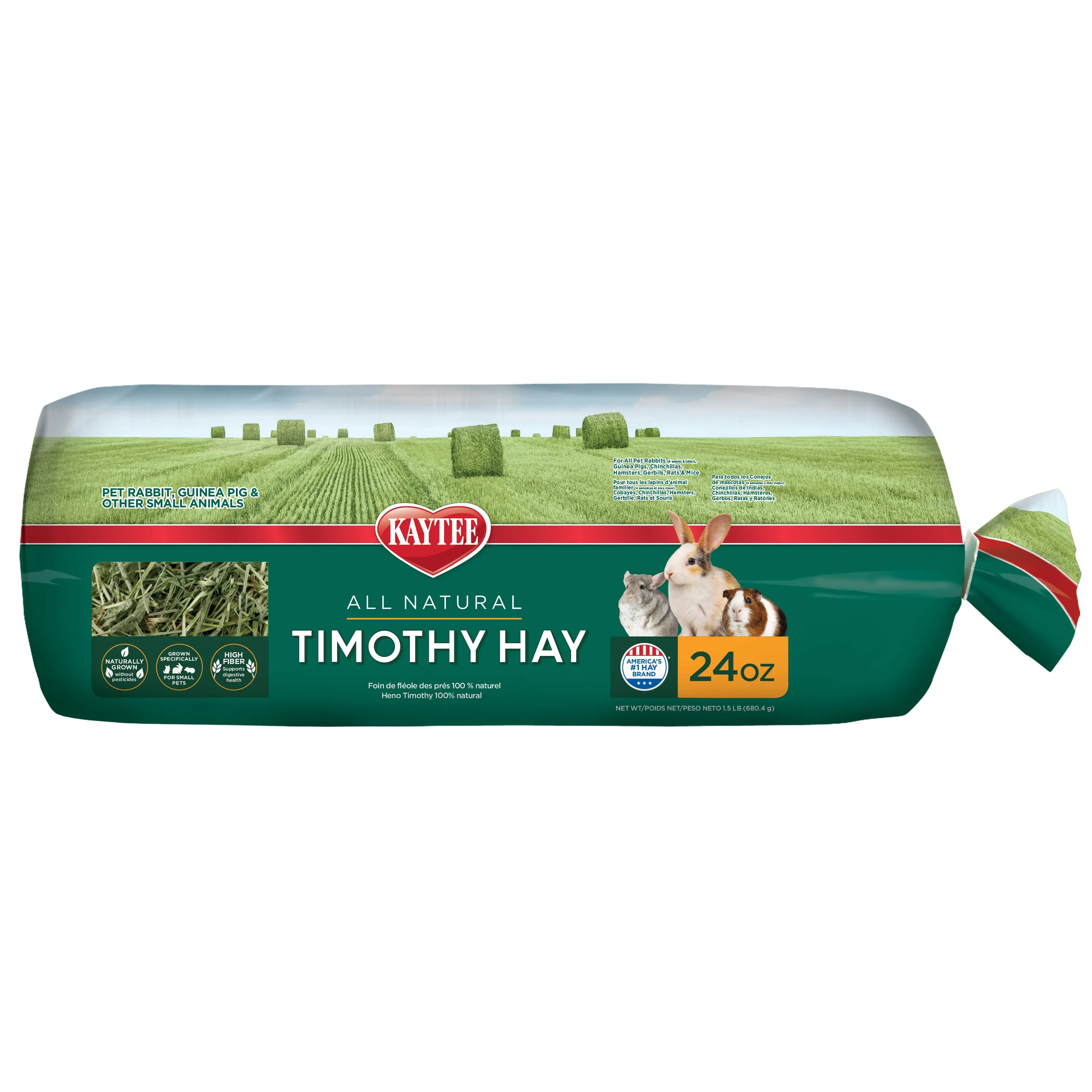 Kaytee Timothy Hay Mini Bale 24-oz, Small Animal Treat