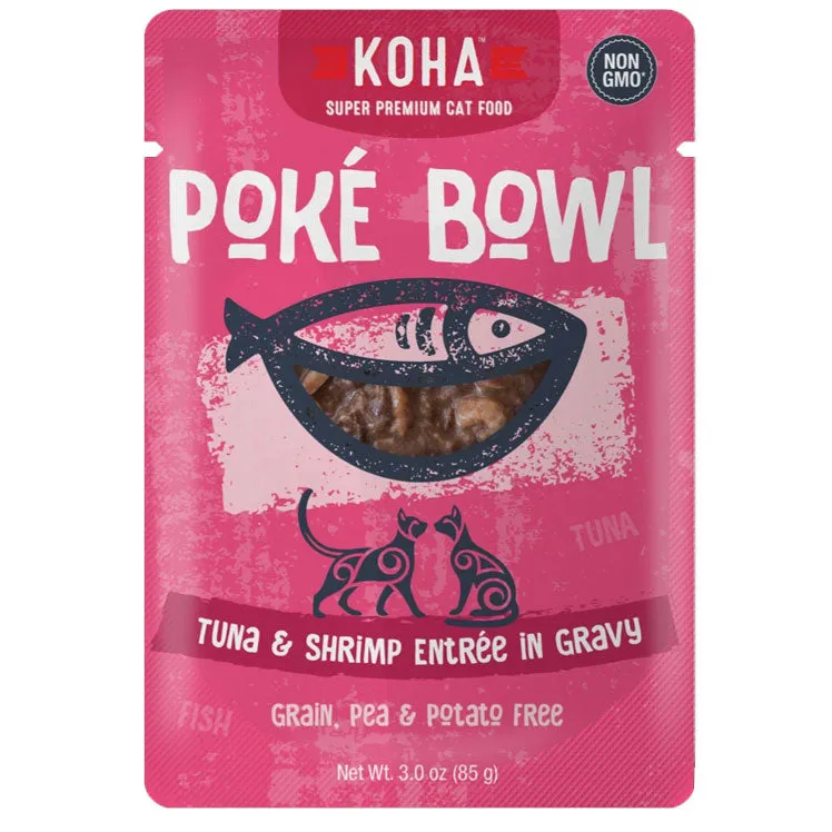 KOHA Poké Bowl Tuna & Shrimp in Gravy Wet Cat Food