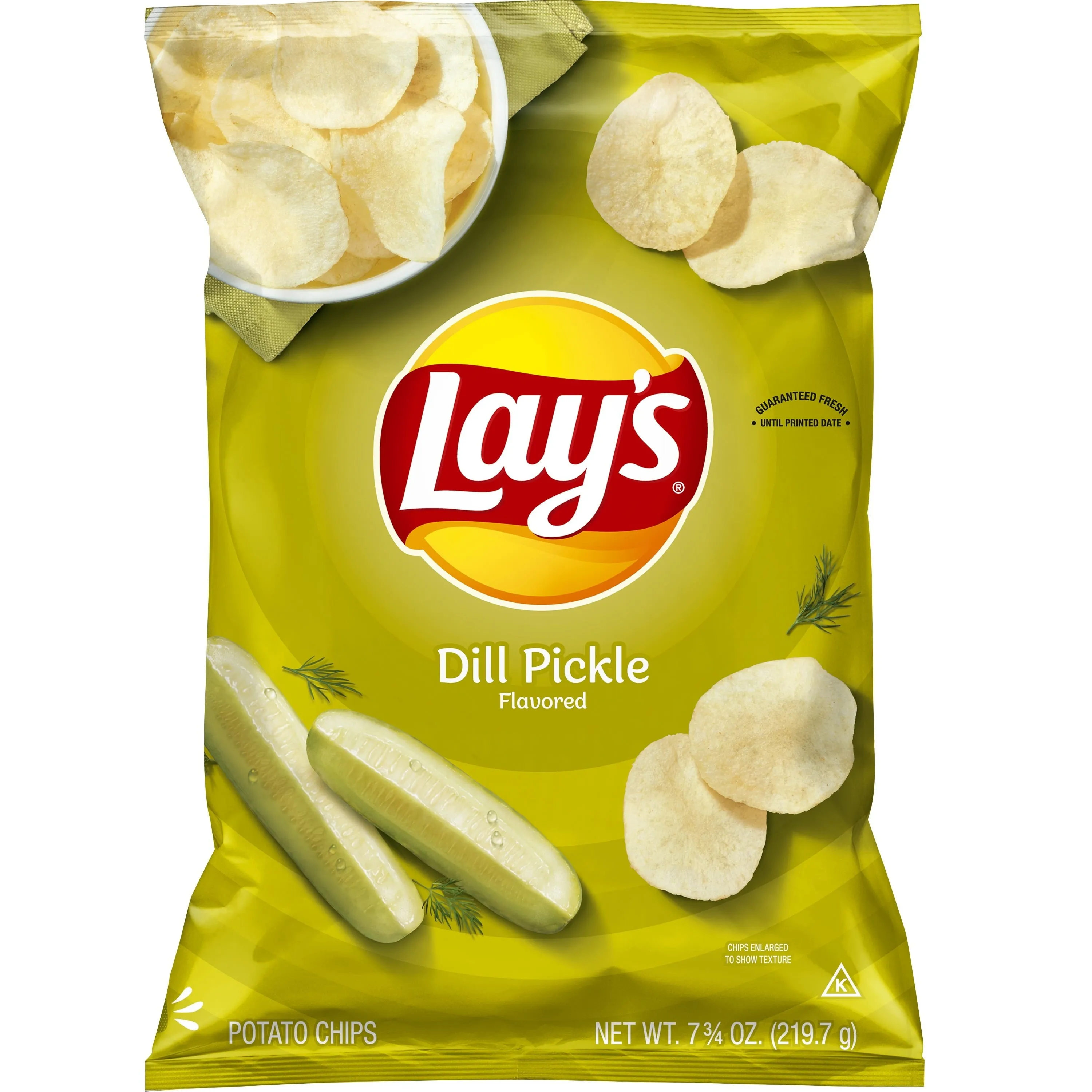 Lay's Dill Pickle Potato Snack Chips,7.75 oz Bag