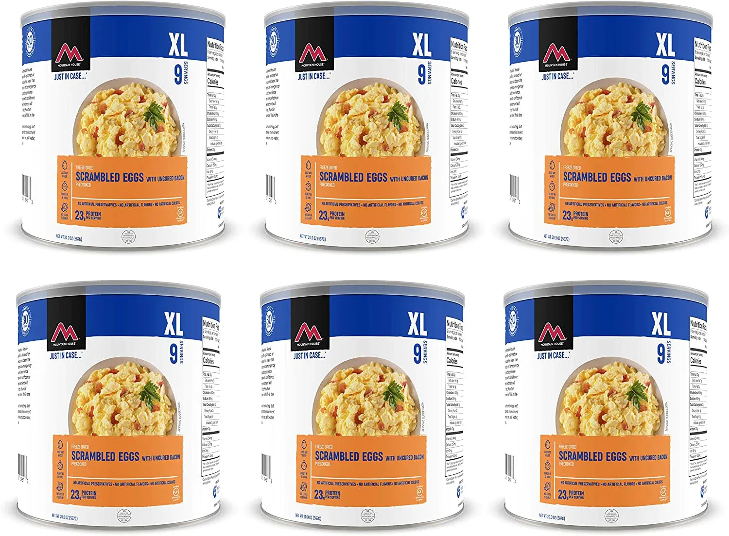 Mountain House Bulk Freeze-Dried Meals (60 Cans) | 12 Weeks of Emergency Food Storage: