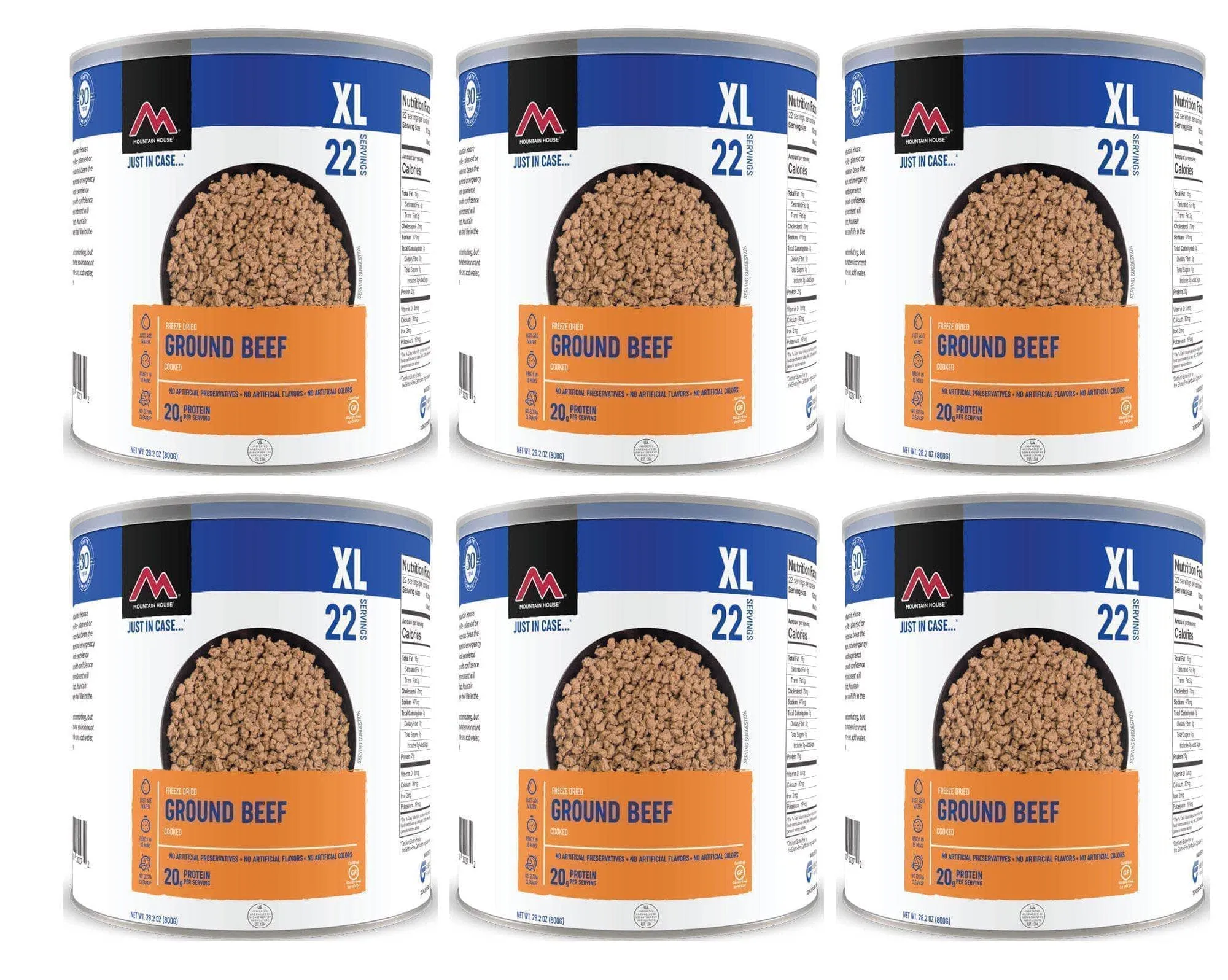 Mountain House Bulk Freeze-Dried Meals (60 Cans) | 12 Weeks of Emergency Food Storage: