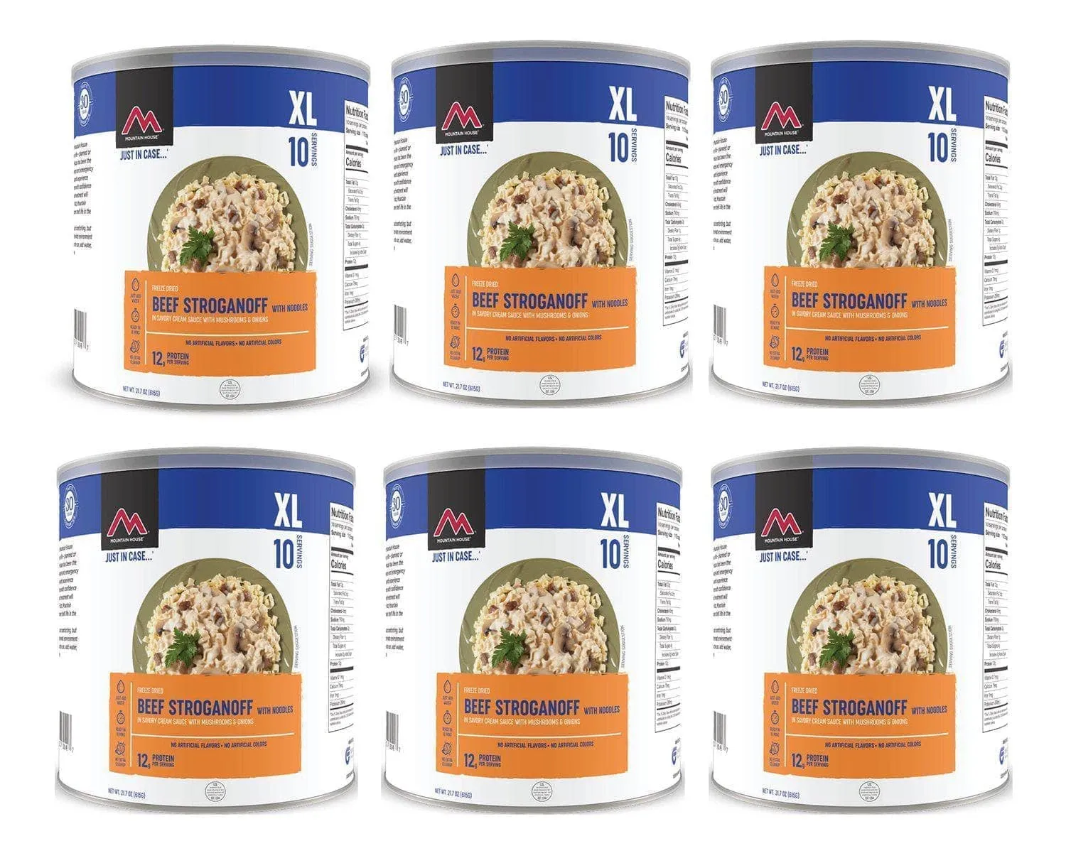 Mountain House Bulk Freeze-Dried Meals (60 Cans) | 12 Weeks of Emergency Food Storage: