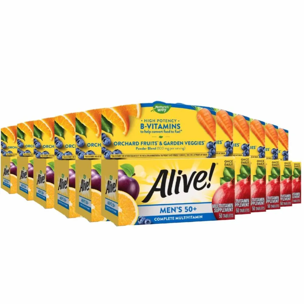 Nature's Way Alive! Men's 50  Complete Multivitamin Tablets - 50 ct - 12 Pack