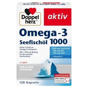 Omega-3 sea fish oil 1000 capsules, vitamin E