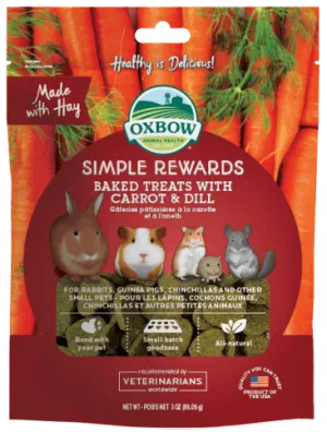 Oxbow Simple Rewards Baked Treats with Carrot & Dill