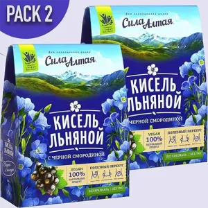 Pack 2 Flax Kissel with Black Currant Altai Power