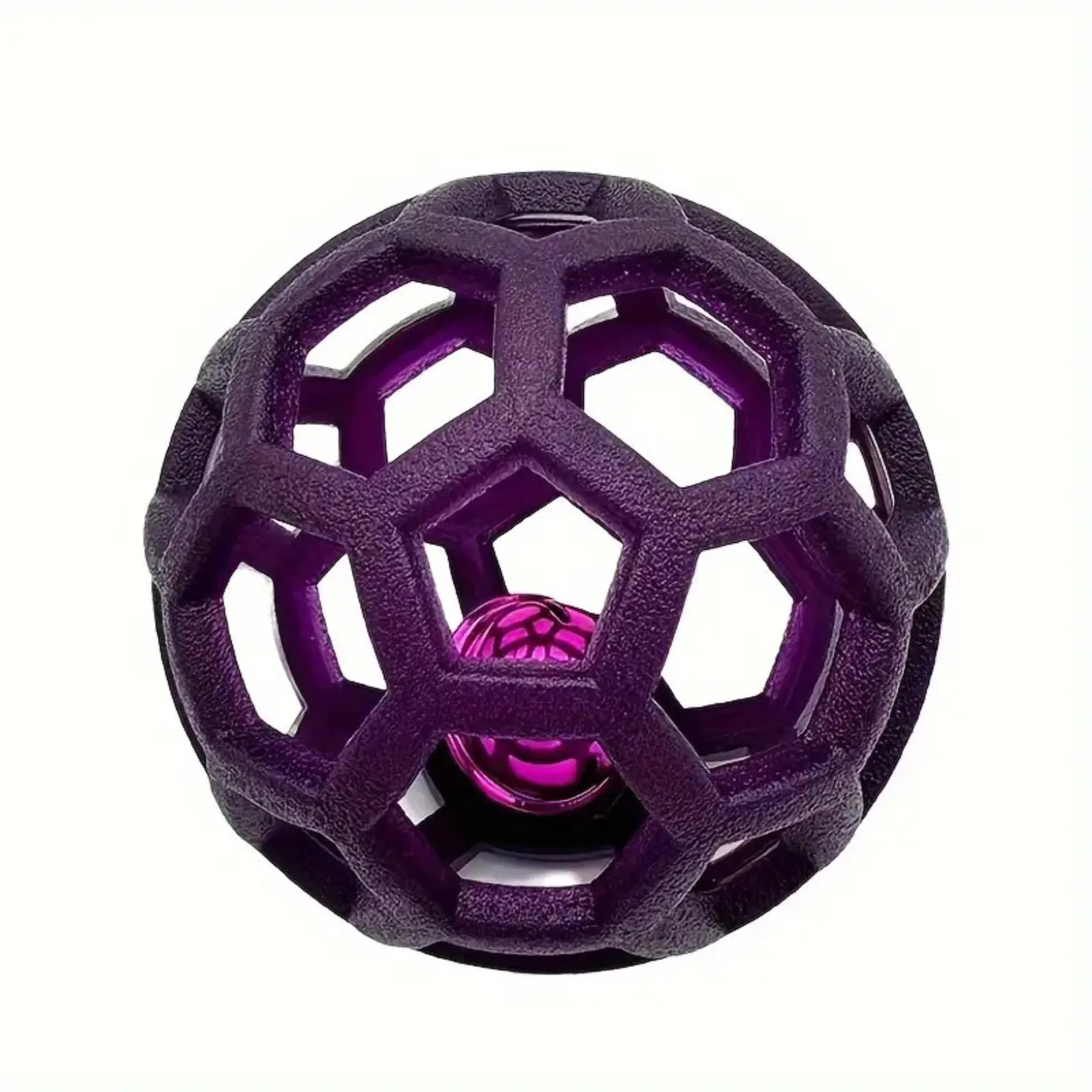 Patterned Durable Chew Toy For Dogs With Bell - Purple